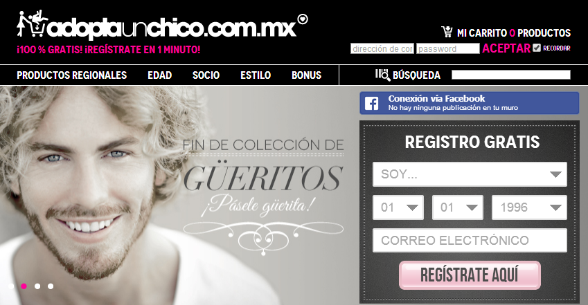 ¡AdoptaUnChico.com.mx - Hombres-objeto para mimar!