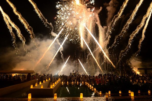 Fuegos artificiales Cancún Navidad Año Nuevo