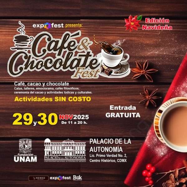 Café & Chocolate Fest Edición Navideña llega al Palacio de la Autonomía con entrada libre